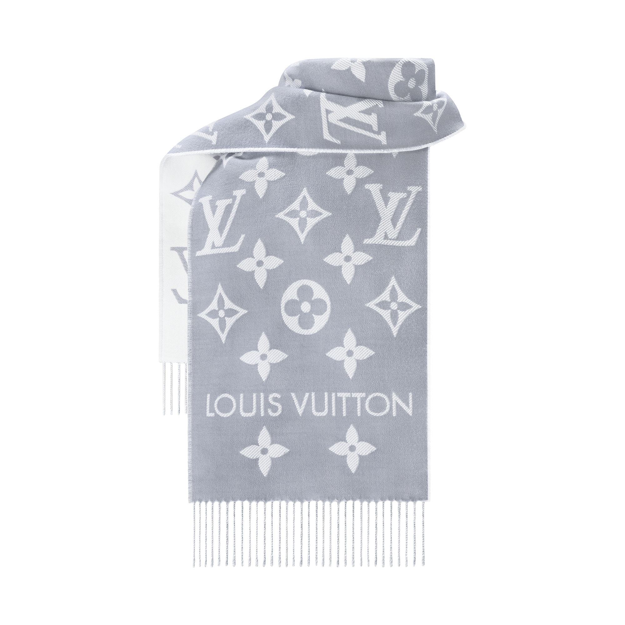 LOUIS VUITTON グレー マフラー スカーフ約70cm x 200cm LOUIS VUITTON グレー マフラー スカーフ約70cm x 200cm LOUIS VUITTON